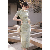Modern Chinese qipao, Chinese Cheongsam, Evening Dress, Ball Gowns, summer qipao, mandarin collar