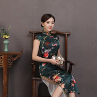 Free alteration, Traditional Chinese Qipao dress, Mulberry Silk cheongsam,  Evening Dress,  light summer dress