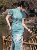 Modern Chinese qipao, Chinese Cheongsam, Evening Dresses, Ball Gowns, Summer qipao, mandarin collar