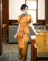 Elegant traditional Chinese dress, Chinese Cheongsam Dress, Evening Dresses, Ball Gowns, Long Evening Dresses, mandarin collar