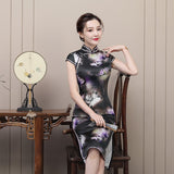 Free alteration, Traditional Chinese Qipao dress, Mulberry Silk cheongsam,  kneelength dress